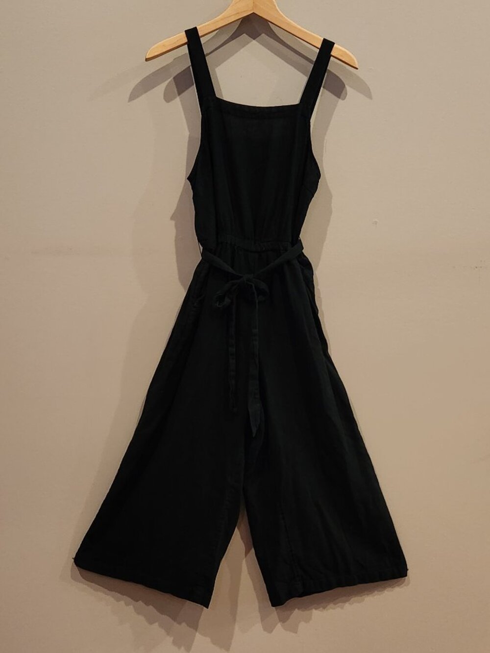 Old Navy Black Wide Leg Jumpsuit Womens Small Tie Waist